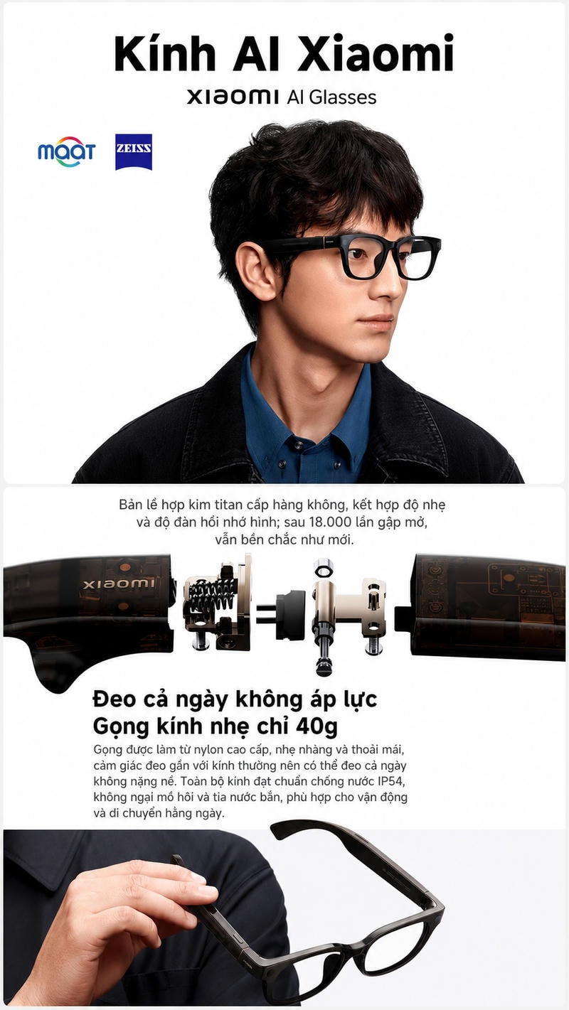 Kính Thông Minh Xiaomi Ai Glasses - Chính Hãng, New Seal Kính Thông Minh Xiaomi Ai