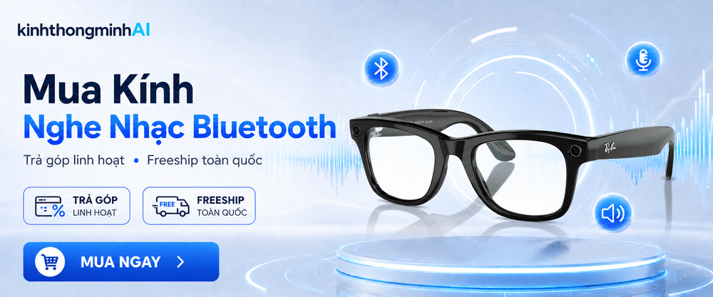 Mua kính nghe nhạc Bluetooth thông minh hỗ trợ trả góp linh hoạt và freeship toàn quốc