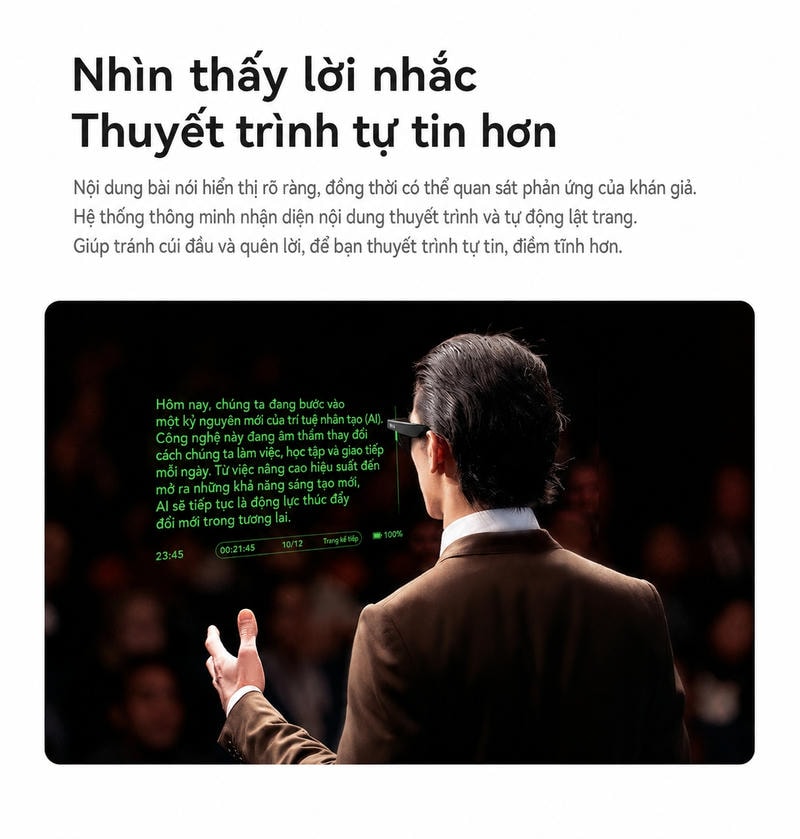 Rokid Rv101 Kính Thông Minh Ar, Màn Hình Hiển Thị Trên Kính - Chính Hãng, New Seal Rokid Rv101 Kính Thông Minh Ar Chính Hãng