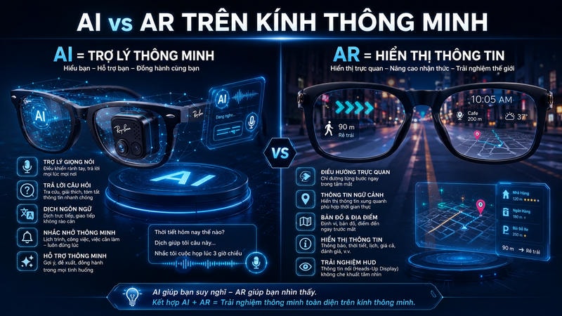 Kính Ai Và Kính Ar Khác Nhau Như Thế Nào? Hiểu Đúng Trước Khi Mua Kính Thông Minh So Sánh Kính Ai Và Kính Ar