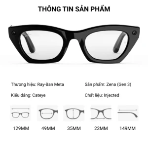 Kính thông minh Ray-Ban Meta 3 Zena quay video POV